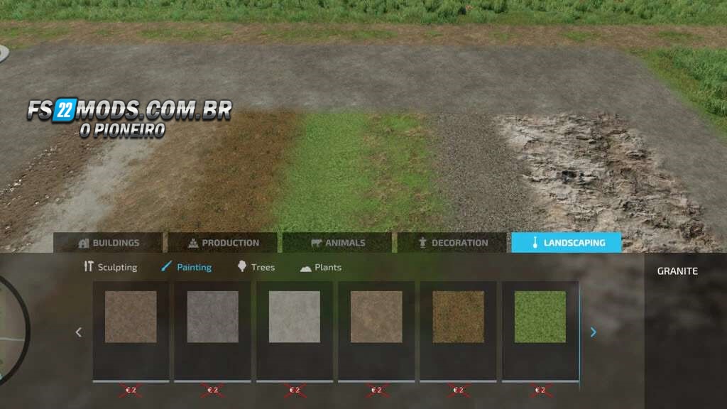 FS22 Ferramentas gratuitas para paisagismo v1.0