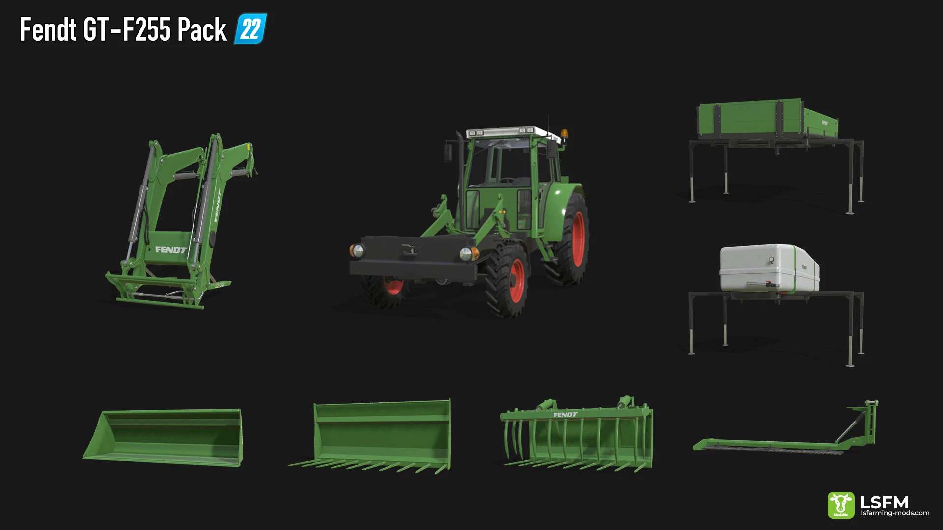 Pacote Fendt F255GT v1.0.0.1 – Mod FS22